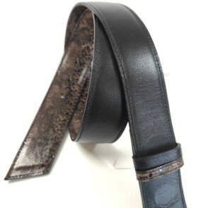Ceinture reversible femme Serpent marron / Noir
